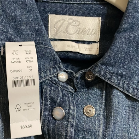 NEW, J Crew Denim Top - Picture 3 of 10